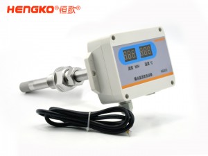 4-20mA 不銹鋼15螺紋探頭 帶顯-HG803-4W4P-09管道式工業型溫濕度計