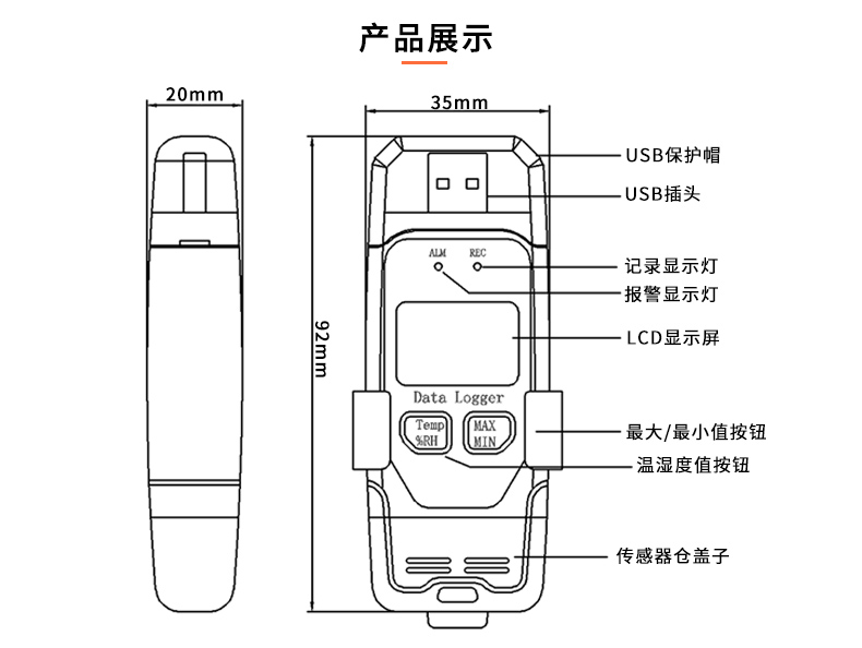 USB溫濕度記錄儀