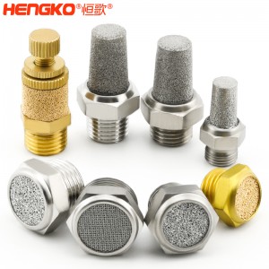 工廠直銷供應1/8″ 1/4″ HSCQ/HSET燒結銅氣動排氣消聲器消音器 降噪