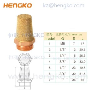 廠家供應HSBE 型燒結銅氣動空氣消聲器1″ 1/2″氣動設備發動機降噪